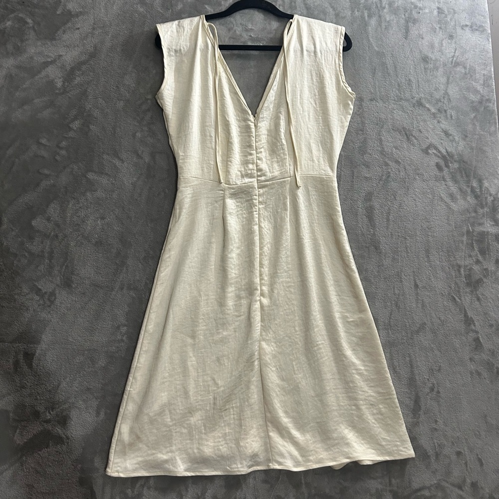 Oak + Fort butter yellow v- neck mini dress - Picture 7 of 7